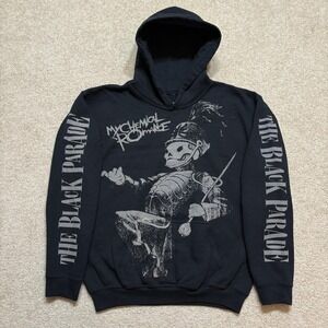 My Chemical Romance Hoodie Sweatshirt Mens XS Black The Black Parade Graphic